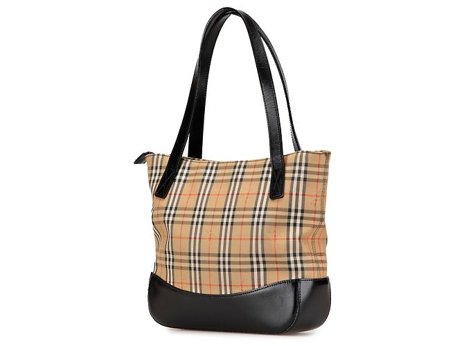 Burberry Beige Haymarket Check Canvas Handbag - view 2