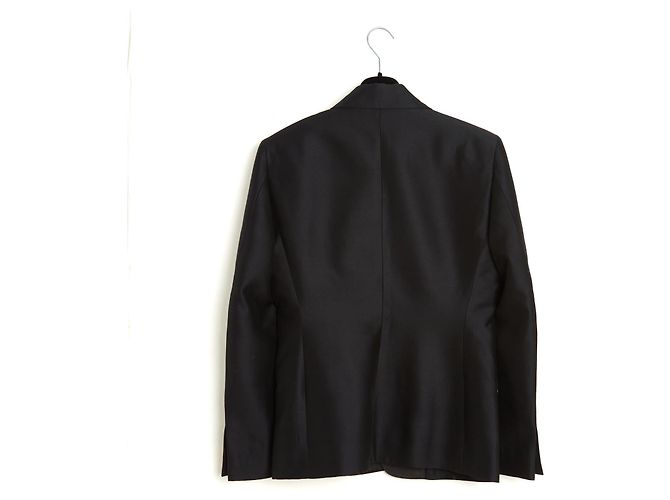 Céline 2016 Smokingjacke FR42 Schwarz Ohne Knöpfe Voluminöse Jacke UK14 US12 Celine - Ansicht 4