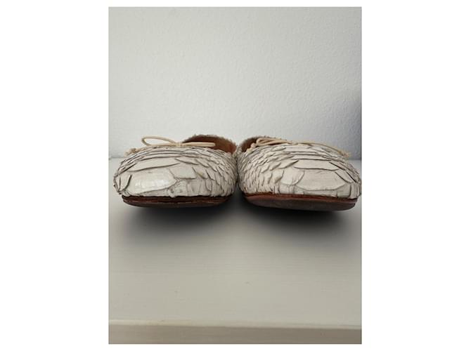 Alaïa Ballerinas aus Python Leder weiß - Ansicht 5