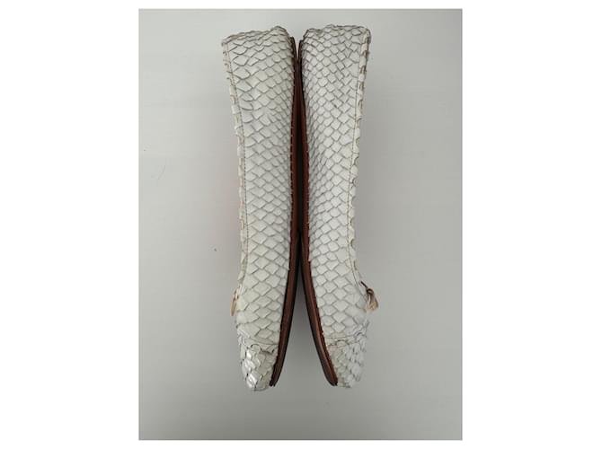 Alaïa Ballerinas aus Python Leder weiß - Ansicht 7