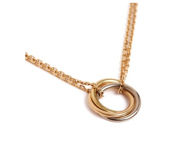 Collana Cartier Trinity mini modello Grigio Giallo Oro Rosa Trinity Necklace TPM D'oro - vista 3