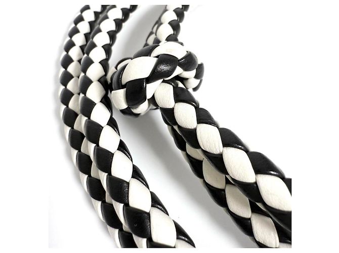 Cinghia in pelle Valextra per borse Nero Bianco - vista 5