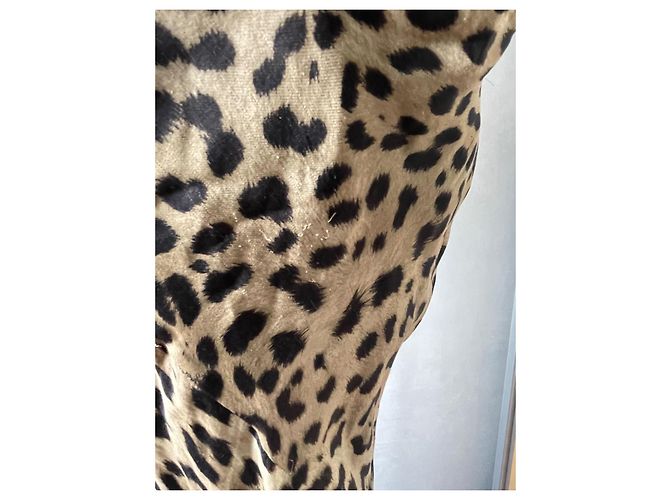 Vestido largo de seda Roberto Cavalli estampado leopardo Estampado de leopardo - vista 8