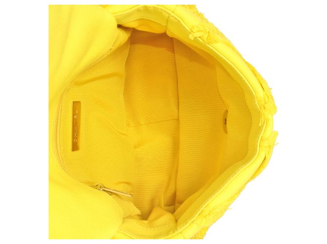 Borsa a spalla matelassé Chanel 19 con catena Giallo - vista 6