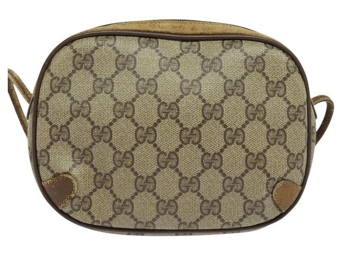 GUCCI GG Supreme Web Sherry Line Borsa a Spalla PVC Beige 89 02 066 Auth BA1300 - vista 2