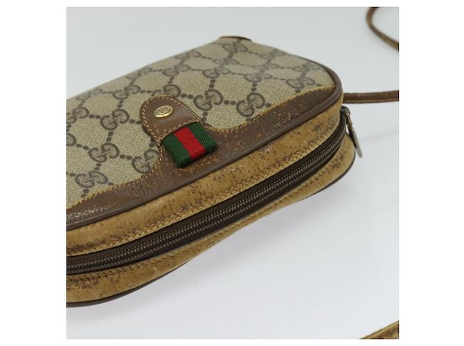 GUCCI GG Supreme Web Sherry Line Borsa a Spalla PVC Beige 89 02 066 Auth BA1300 - vista 6