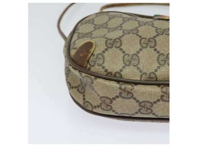 GUCCI GG Supreme Web Sherry Line Borsa a Spalla PVC Beige 89 02 066 Auth BA1300 - vista 9