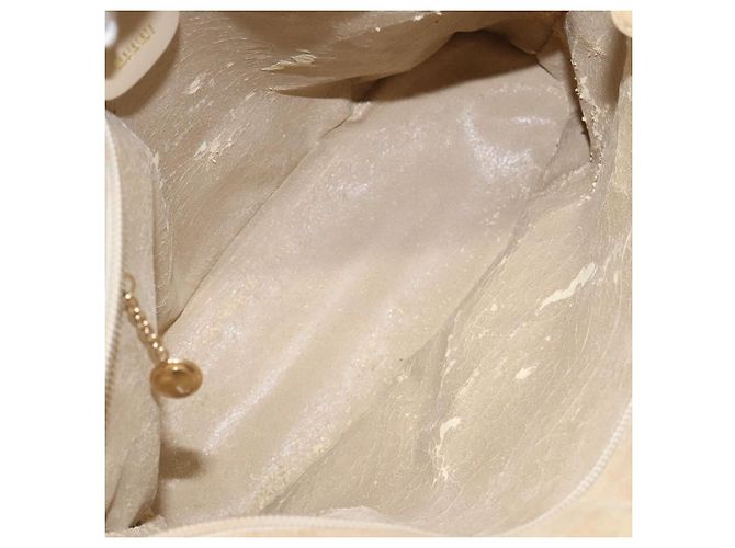 Borsa a Spalla GUCCI Camoscio Beige Oro Auth BA1297 D'oro - vista 10