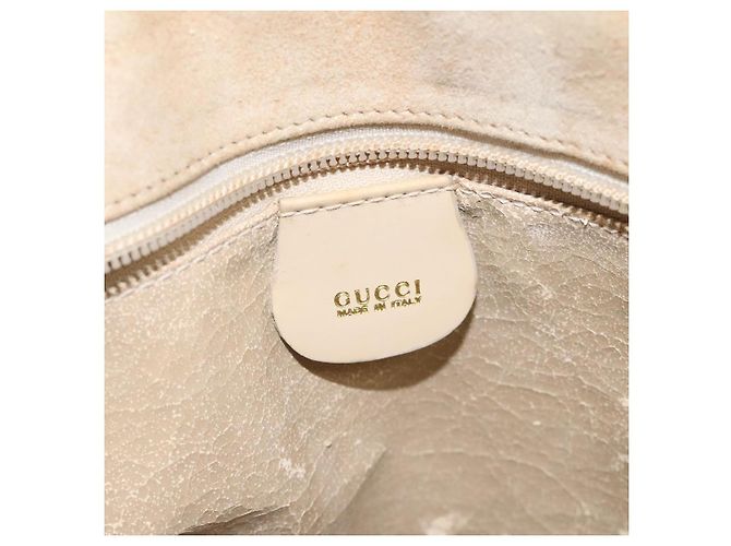 Borsa a Spalla GUCCI Camoscio Beige Oro Auth BA1297 D'oro - vista 19