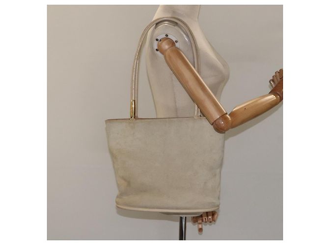 Borsa a Spalla GUCCI Camoscio Beige Oro Auth BA1297 D'oro - vista 22