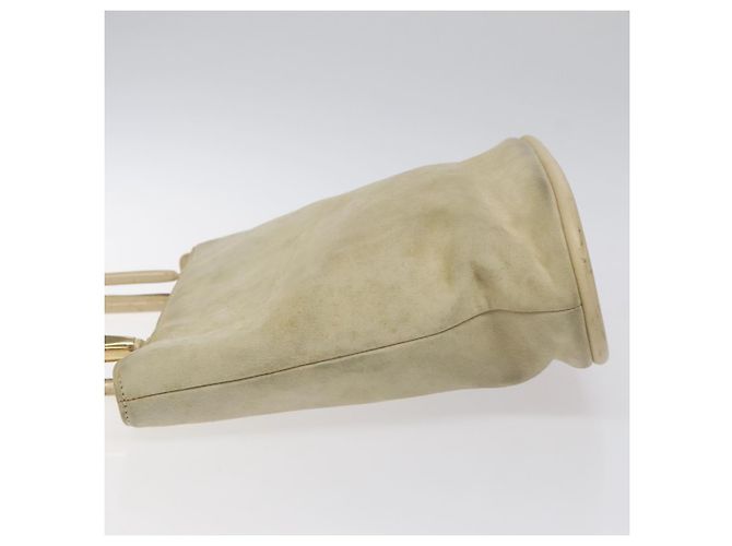 Borsa a Spalla GUCCI Camoscio Beige Oro Auth BA1297 D'oro - vista 4