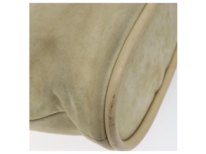Borsa a Spalla GUCCI Camoscio Beige Oro Auth BA1297 D'oro - vista 9