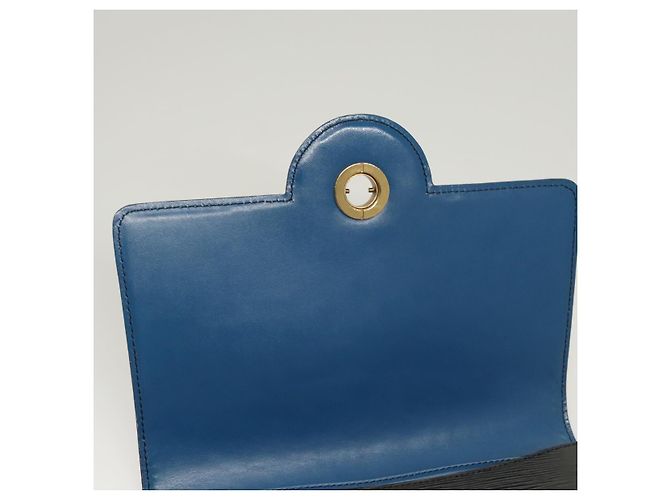 LOUIS VUITTON Epi Bicolor Free Run Schultertasche Schwarz Blau M52415 LV Auth ep8692 - Ansicht 21
