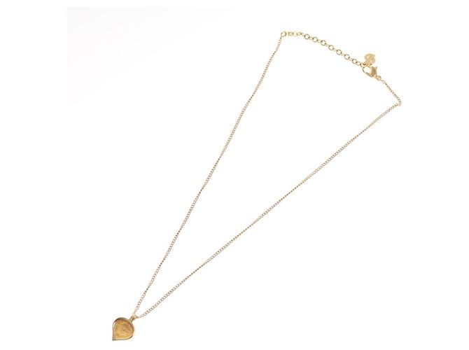 Collana Christian Dior metallo oro Auth am8123 D'oro - vista 10