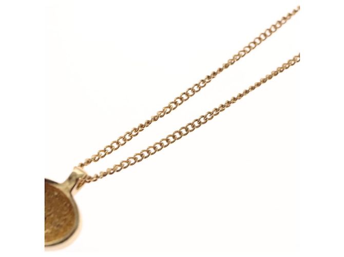 Collana Christian Dior metallo oro Auth am8123 D'oro - vista 12