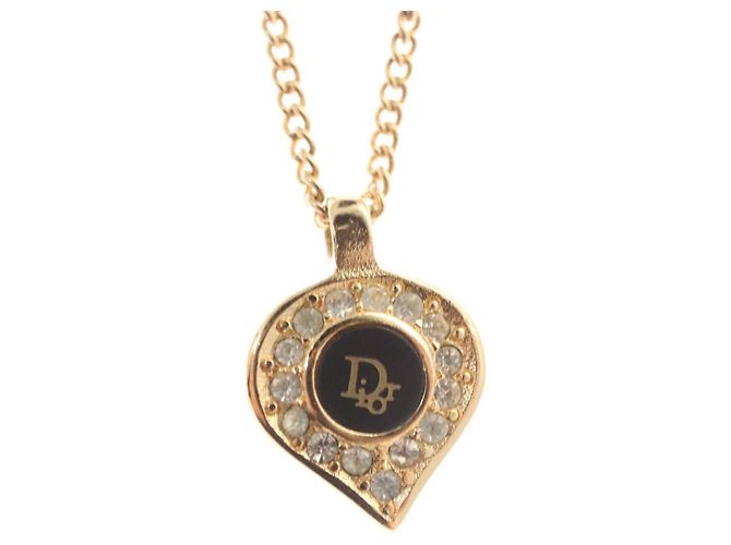 Collana Christian Dior metallo oro Auth am8123 D'oro - vista 3