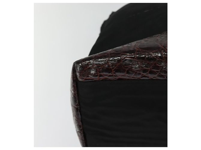 PRADA Bolso de mano de nailon negro y dorado Auth ti2990 - vista 15