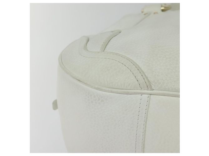 Céline Borsa a mano CELINE in pelle bianca e oro Auth 119467 Bianco D'oro - vista 15