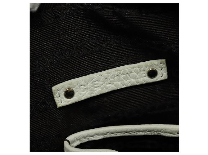 Céline Borsa a mano CELINE in pelle bianca e oro Auth 119467 Bianco D'oro - vista 17