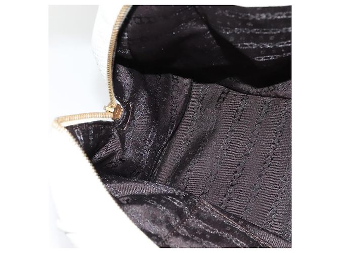 Céline Borsa a mano CELINE in pelle bianca e oro Auth 119467 Bianco D'oro - vista 19