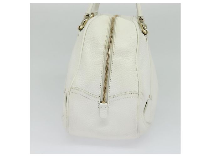 Céline Borsa a mano CELINE in pelle bianca e oro Auth 119467 Bianco D'oro - vista 3