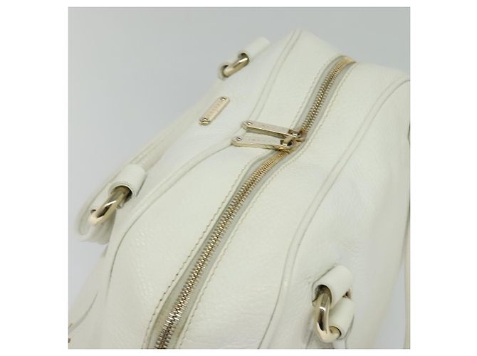 Céline Borsa a mano CELINE in pelle bianca e oro Auth 119467 Bianco D'oro - vista 6