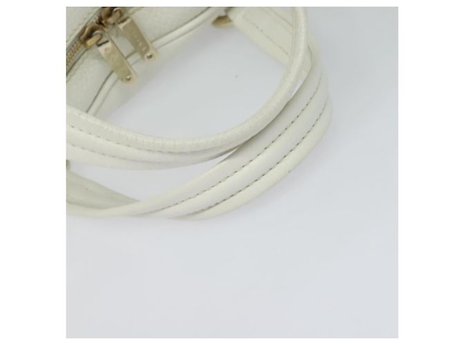 Céline Borsa a mano CELINE in pelle bianca e oro Auth 119467 Bianco D'oro - vista 7