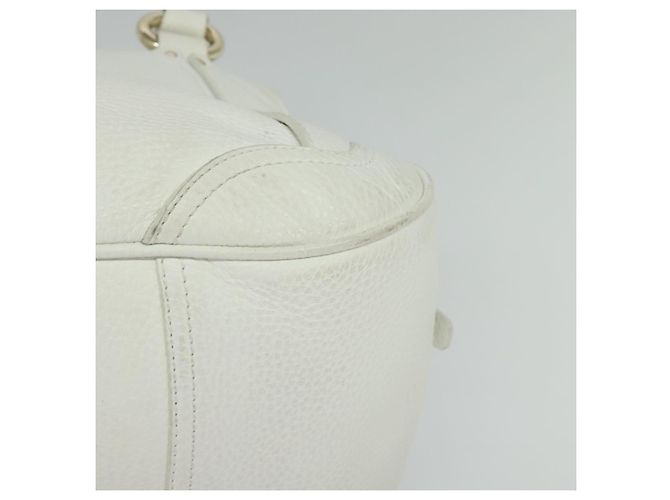 Céline Borsa a mano CELINE in pelle bianca e oro Auth 119467 Bianco D'oro - vista 9