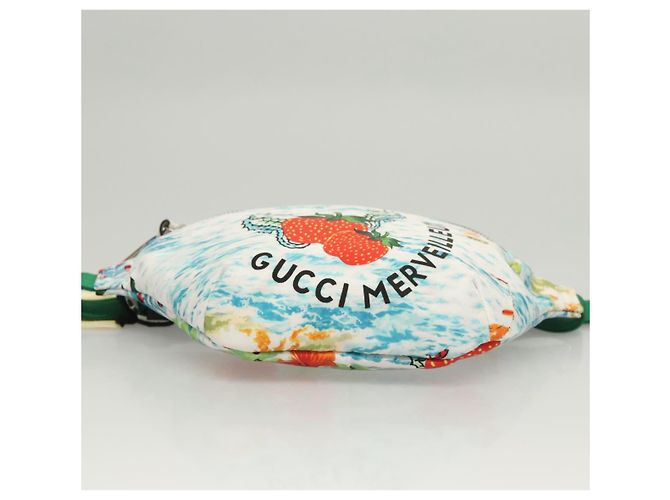 GUCCI Marsupio per bambini in nylon bianco e argento 502095 Auth ac3786 - vista 5