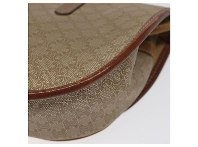 Céline Borsa a spalla in tela Macadam CELINE PVC beige oro Auth BA1292 D'oro - vista 15