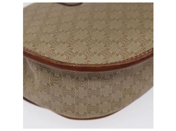 Céline Borsa a spalla in tela Macadam CELINE PVC beige oro Auth BA1292 D'oro - vista 16
