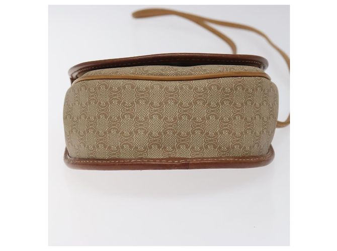 Céline Borsa a spalla in tela Macadam CELINE PVC beige oro Auth BA1292 D'oro - vista 5