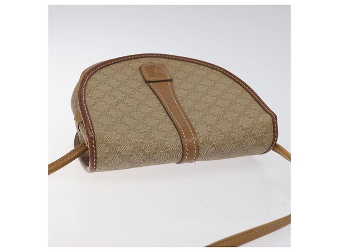 Céline Borsa a spalla in tela Macadam CELINE PVC beige oro Auth BA1292 D'oro - vista 6