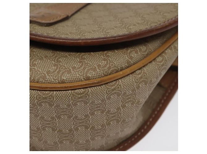 Céline Borsa a spalla in tela Macadam CELINE PVC beige oro Auth BA1292 D'oro - vista 9