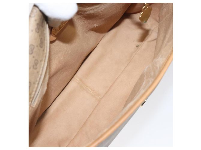Borsa a Spalla GUCCI GG Supreme PVC Beige Oro 001 261 0688 Auth BA1027 D'oro - vista 10