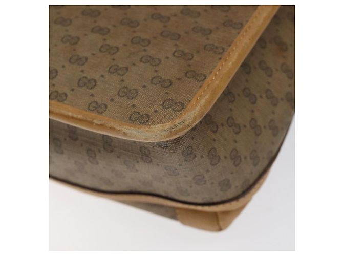 Borsa a Spalla GUCCI GG Supreme PVC Beige Oro 001 261 0688 Auth BA1027 D'oro - vista 17