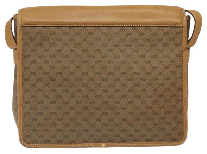 Borsa a Spalla GUCCI GG Supreme PVC Beige Oro 001 261 0688 Auth BA1027 D'oro - vista 2