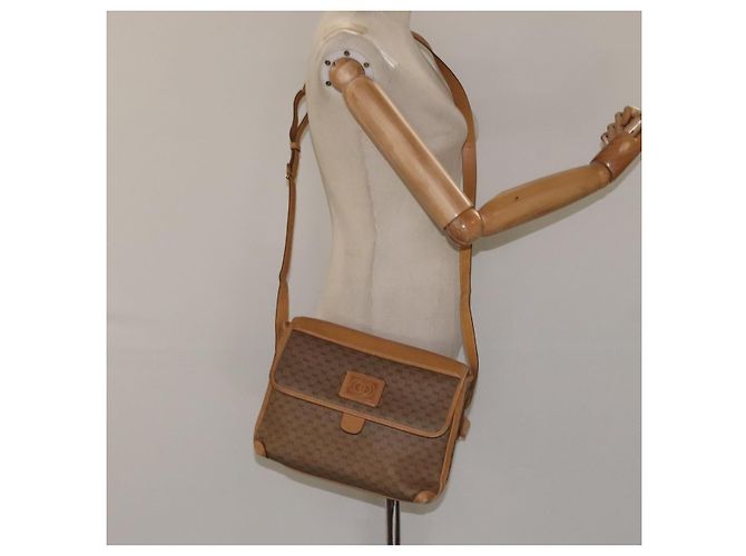 Borsa a Spalla GUCCI GG Supreme PVC Beige Oro 001 261 0688 Auth BA1027 D'oro - vista 22