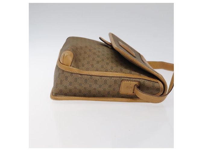 Borsa a Spalla GUCCI GG Supreme PVC Beige Oro 001 261 0688 Auth BA1027 D'oro - vista 3