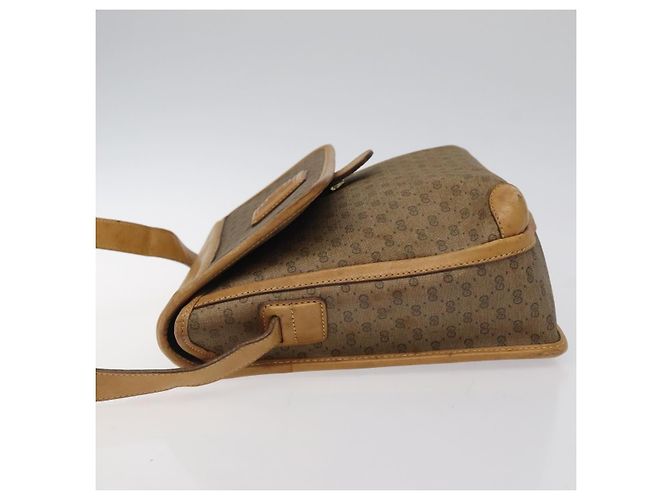Borsa a Spalla GUCCI GG Supreme PVC Beige Oro 001 261 0688 Auth BA1027 D'oro - vista 4