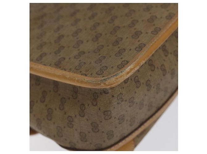 Borsa a Spalla GUCCI GG Supreme PVC Beige Oro 001 261 0688 Auth BA1027 D'oro - vista 9