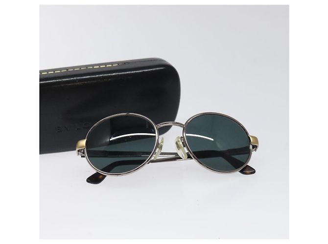 Bulgari Gafas de sol BVLGARI de plástico negras Auth bs24694 Negro - vista 12