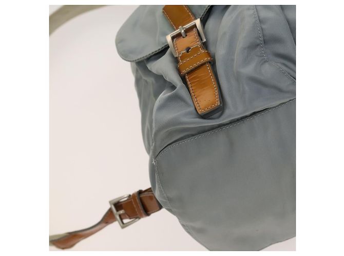 PRADA Backpack Nylon Light Blue Silver Auth 118295 Silvery - view 17