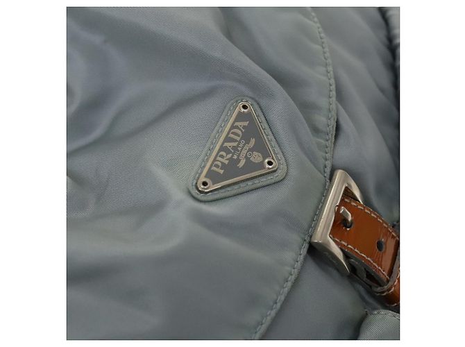 PRADA Backpack Nylon Light Blue Silver Auth 118295 Silvery - view 20