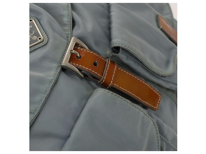 PRADA Backpack Nylon Light Blue Silver Auth 118295 Silvery - view 21