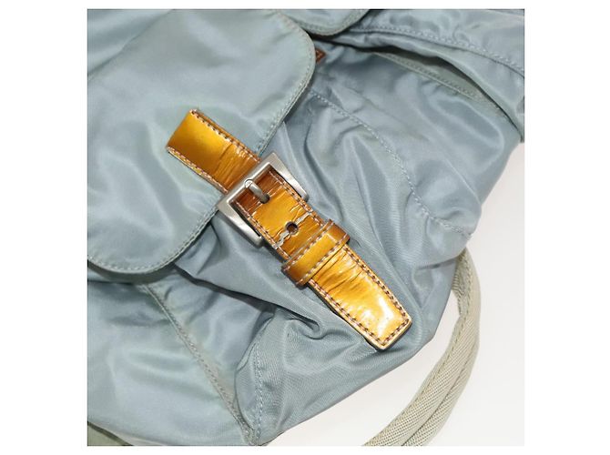 PRADA Backpack Nylon Light Blue Silver Auth 118295 Silvery - view 28
