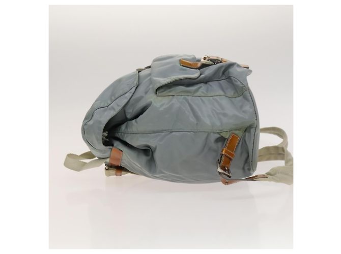PRADA Backpack Nylon Light Blue Silver Auth 118295 Silvery - view 4