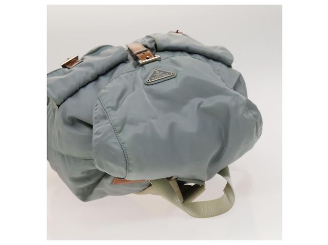 PRADA Backpack Nylon Light Blue Silver Auth 118295 Silvery - view 6