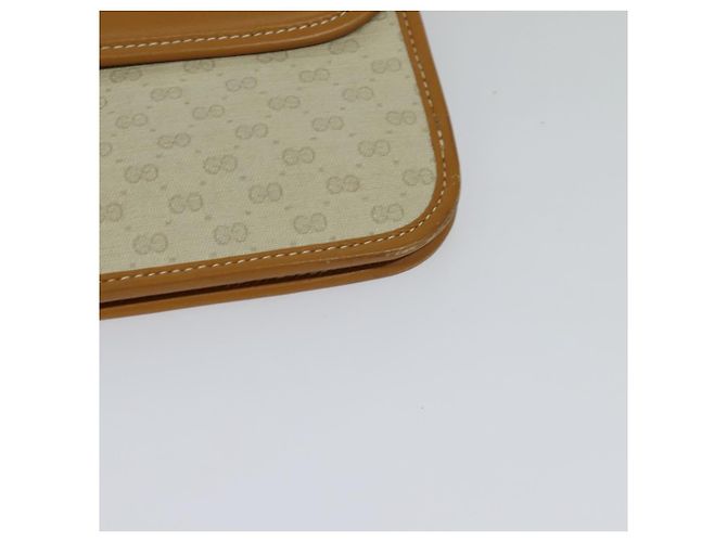 Gucci Borsa a spalla Micro GG Supreme PVC Beige Oro 004 904 0261 Auth BA1184 D'oro - vista 15