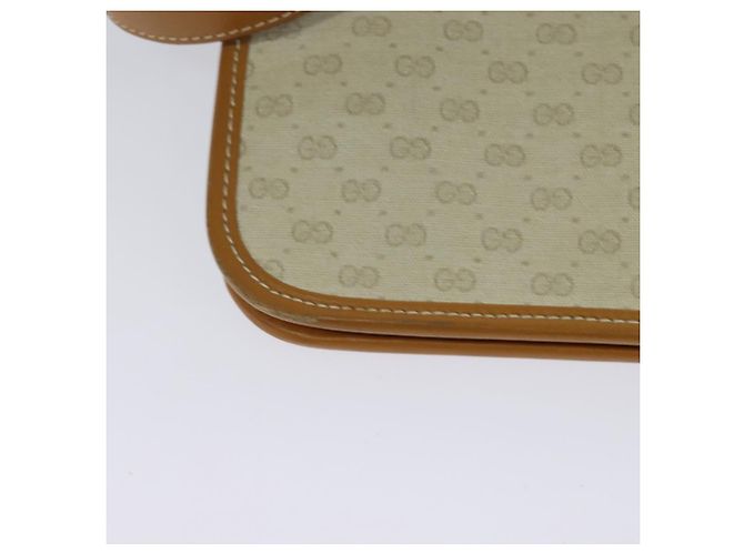 Gucci Borsa a spalla Micro GG Supreme PVC Beige Oro 004 904 0261 Auth BA1184 D'oro - vista 16